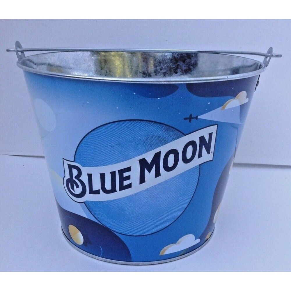 COPY - Blue Moon Beer Ice Bucket - Serving Barware Collectible Metal Pail Cooler